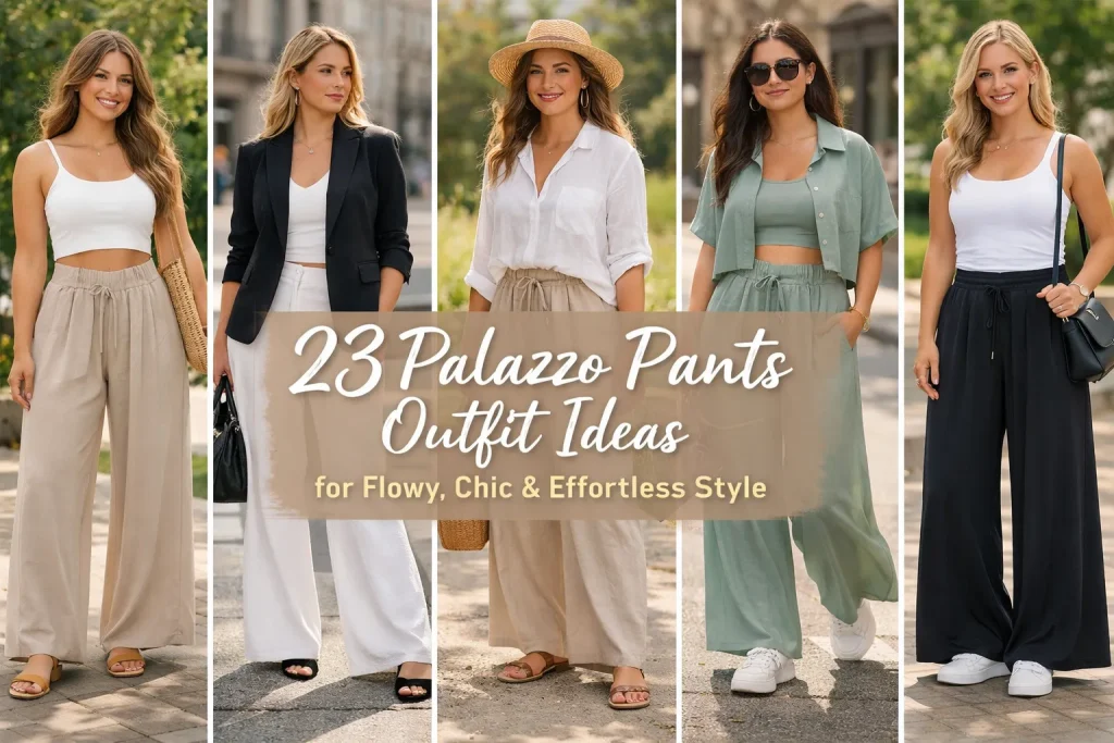 23 Palazzo Pants Outfit Ideas for Flowy, Chic & Effortless Style
