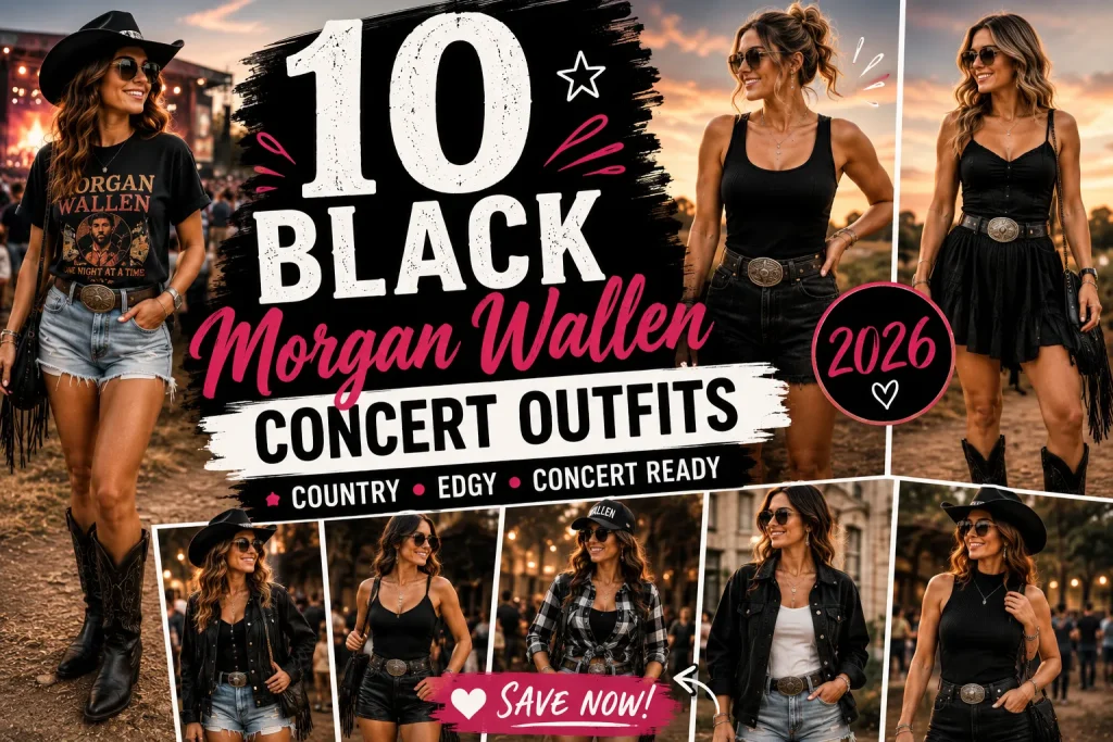 10 Black Morgan Wallen Concert Outfits That Are Edgy, Country & Concert-Ready 🤠🖤