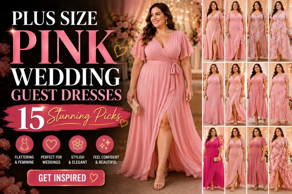 Plus Size Pink Wedding Guest Dresses: 15 Stunning Picks