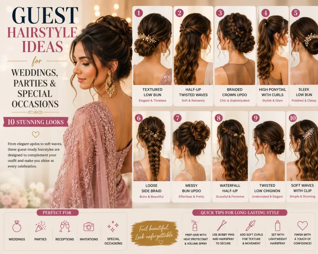 Guest Hairstyle Ideas for Weddings, Parties, and Special Occasions: 10 Stunning Looks