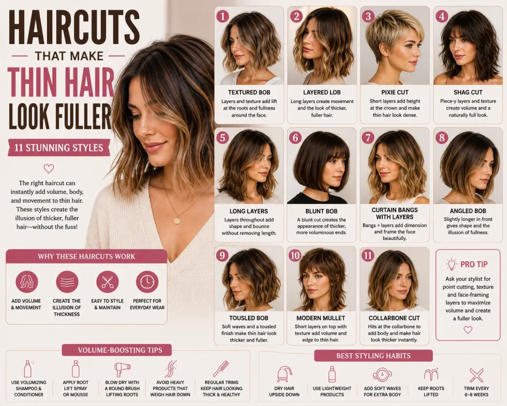 Haircuts That Make Thin Hair Look Fuller: 11 Stunning Styles