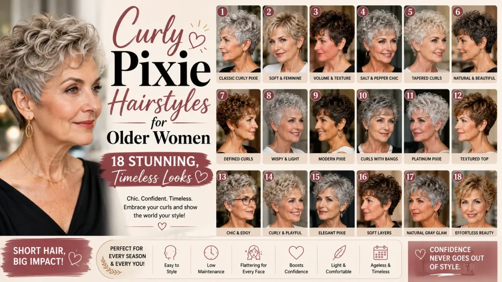 Curly Pixie Hairstyles for Older Women: 18 Stunning, Timeless Looks