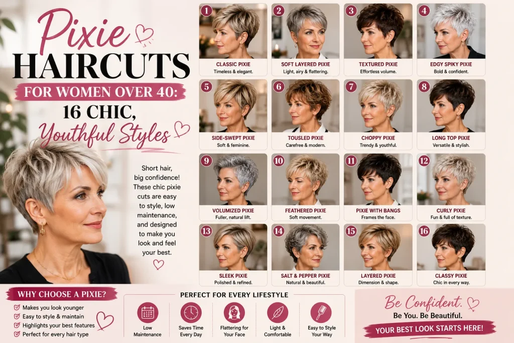 Pixie Haircuts for Women Over 40: 16 Chic, Youthful Styles