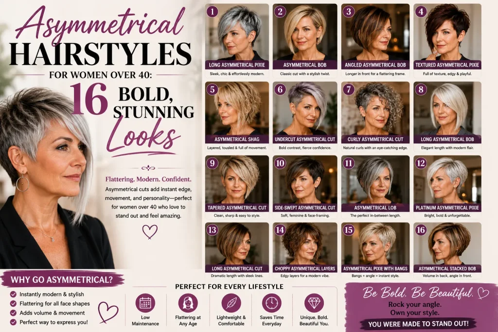 Asymmetrical Hairstyles for Women Over 40: 16 Bold, Stunning Looks
