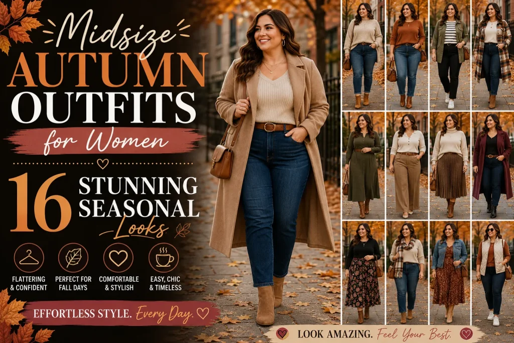 Midsize Autumn Outfits for Women: 16 Stunning Seasonal Looks