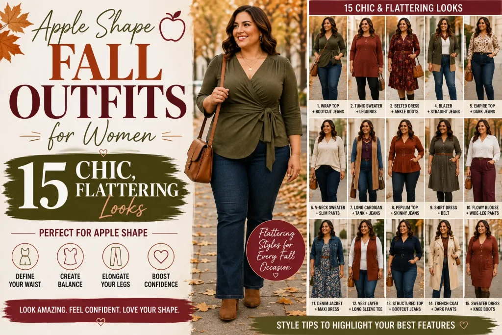 Apple Shape Fall Outfits for Women: 15 Chic, Flattering Looks