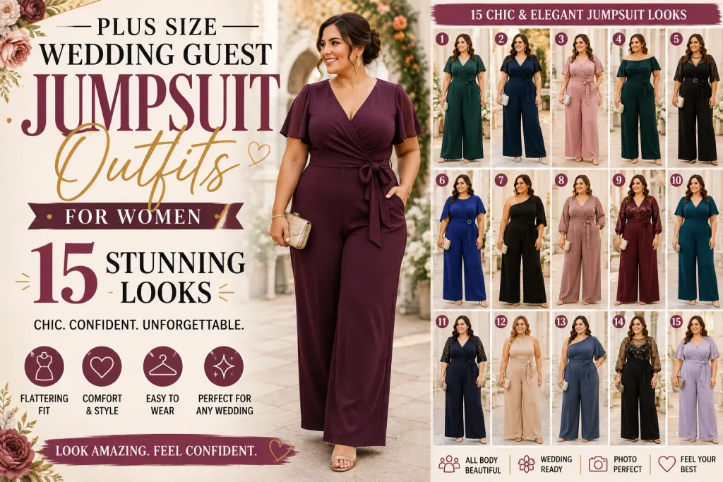 Plus Size Wedding Guest Jumpsuit Outfits for Women: 15 Stunning Looks