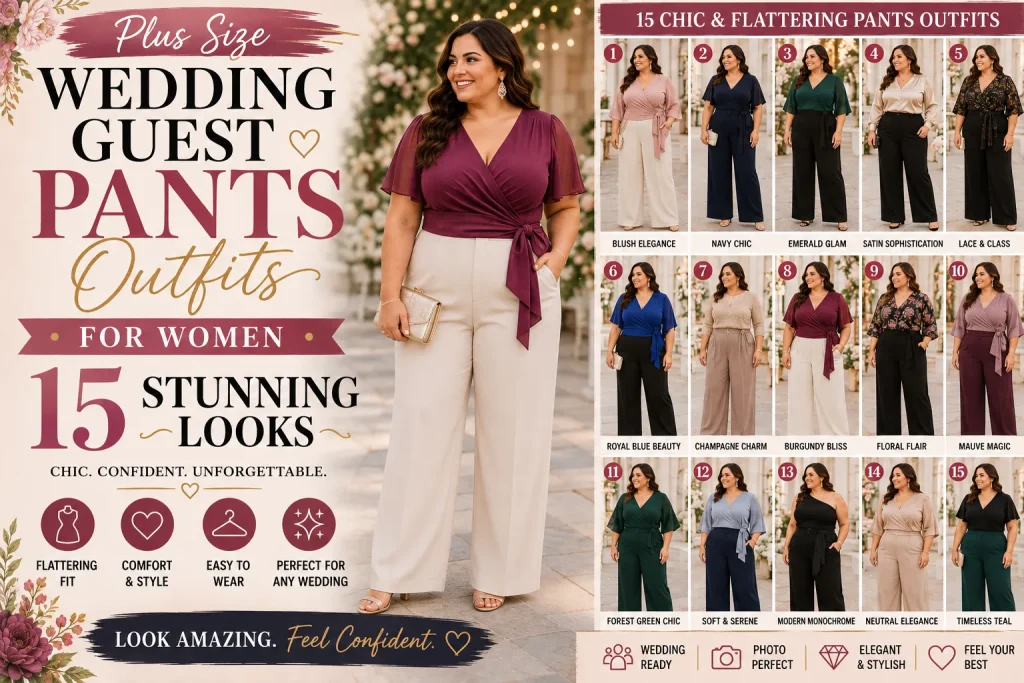 Plus Size Wedding Guest Pants Outfits for Women: 15 Stunning Looks