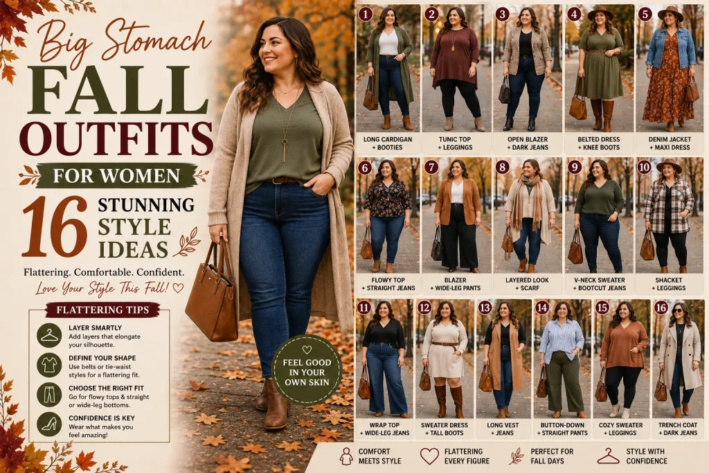 Big Stomach Fall Outfits for Women: 16 Stunning Style Ideas