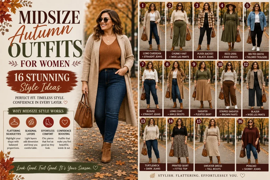 Midsize Autumn Outfits for Women: 16 Stunning Style Ideas