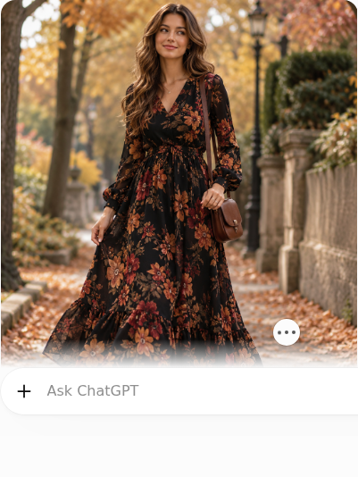 Black Floral Maxi Dress