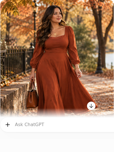 Burnt Orange A-Line Dress