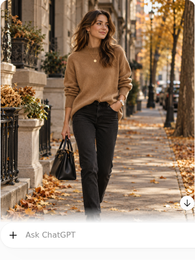 Camel Sweater With Black Jeans