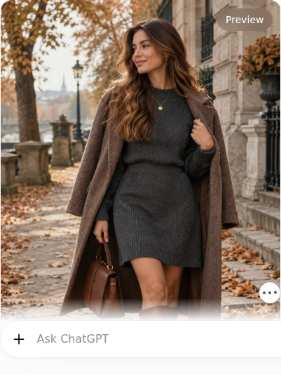 Charcoal Sweater Dress With Brown Boots