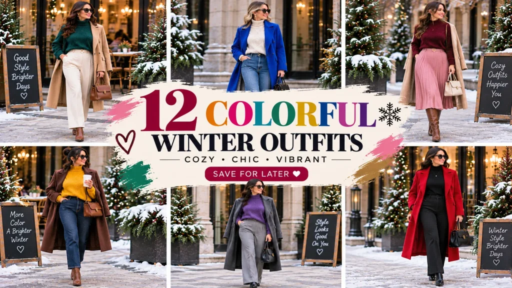 12 Stunning Winter Capsule Wardrobe Colorful Outfits: Cozy, Chic & Effortlessly Vibrant 🌈❄️✨