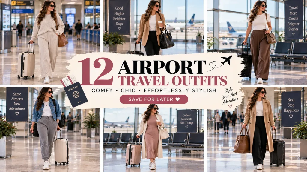 12 Airport Travel Outfit Ideas That Are Comfy, Chic & Effortlessly Stylish ✈️✨