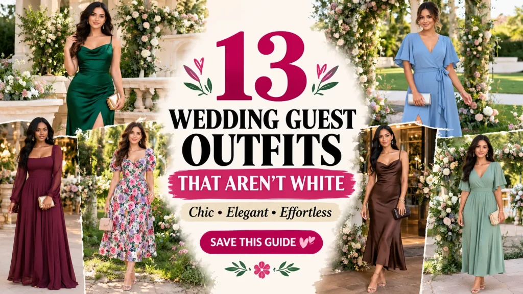 13 Stunning Wedding Guest Outfit Ideas That Aren’t White: Chic, Elegant & Effortless 💕✨
