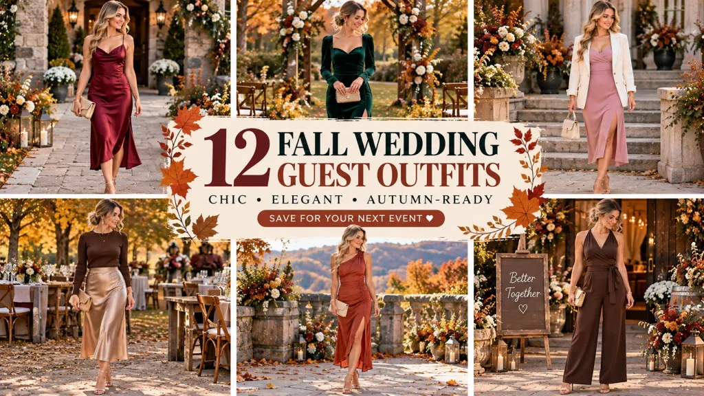 12 Stunning Fall Wedding Guest Outfits: Chic, Elegant & Perfect for Autumn 🍂✨