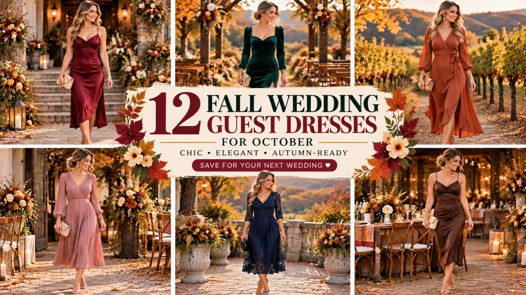 12 Stunning Fall Wedding Guest Dresses for October: Elegant, Chic & Autumn-Ready 🍂✨
