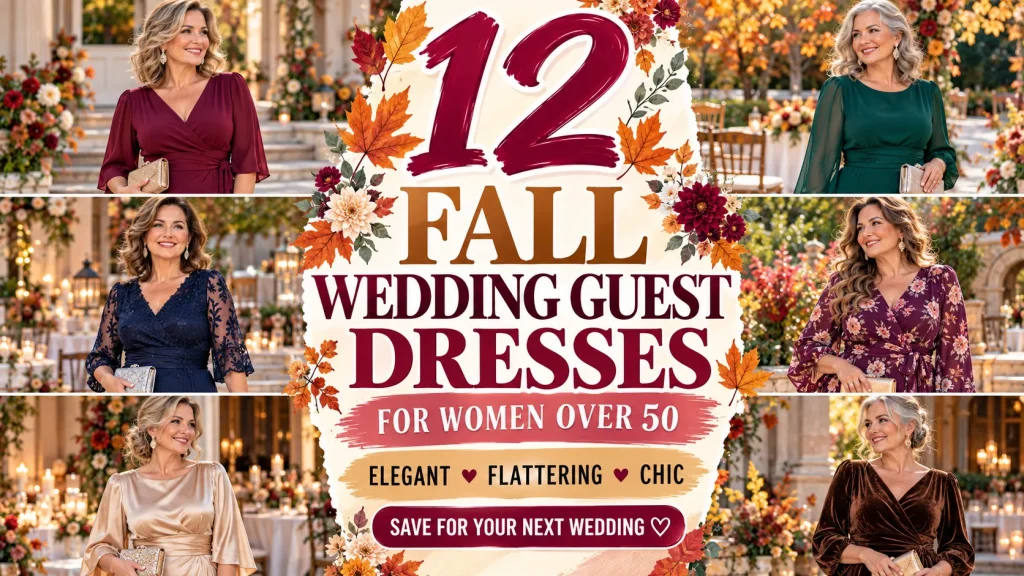 12 Elegant Fall Wedding Guest Dresses for Women Over 50
