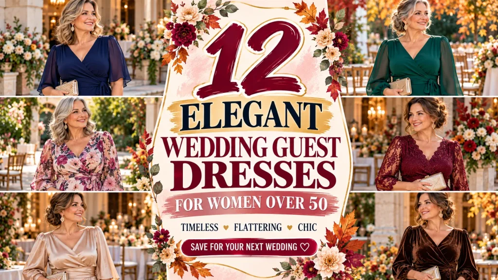 12 Elegant Wedding Guest Dresses for Women Over 50 That Look Chic & Timeless