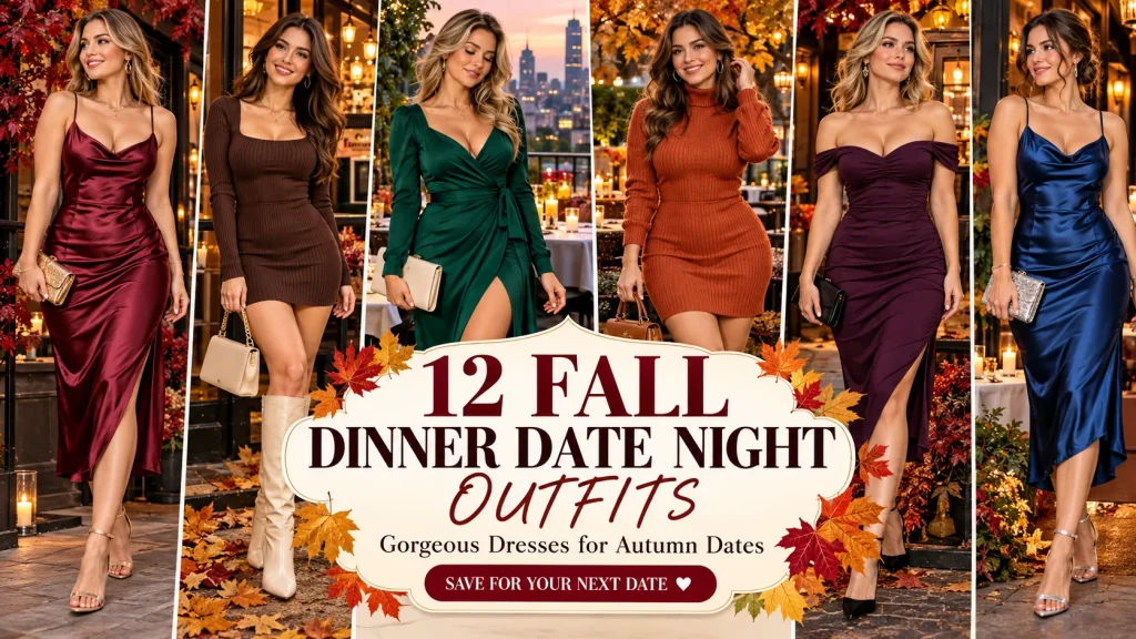 12 Stunning Fall Dinner Date Night Outfits With Dresses 🍂✨