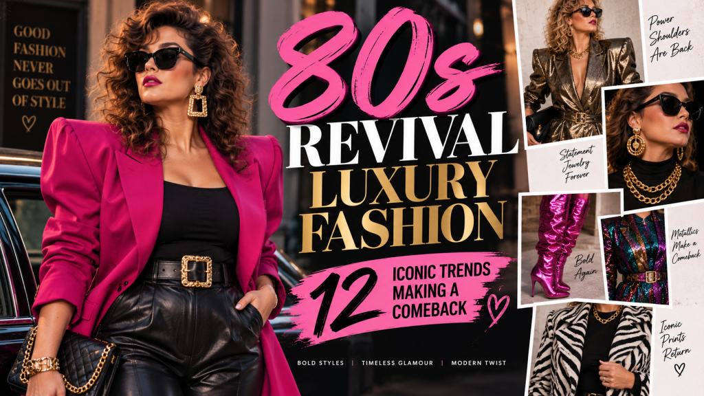 80s Revival Luxury Fashion: 12 Iconic Trends Making a Comeback