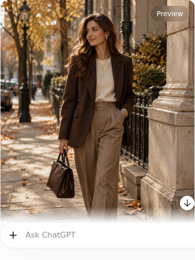 Chocolate Brown Blazer With Cream Knit and Trousers