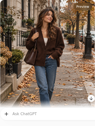 Chocolate Brown Cardigan With Blue Jeans