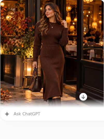 Chocolate Sweater Dress With Tall Boots