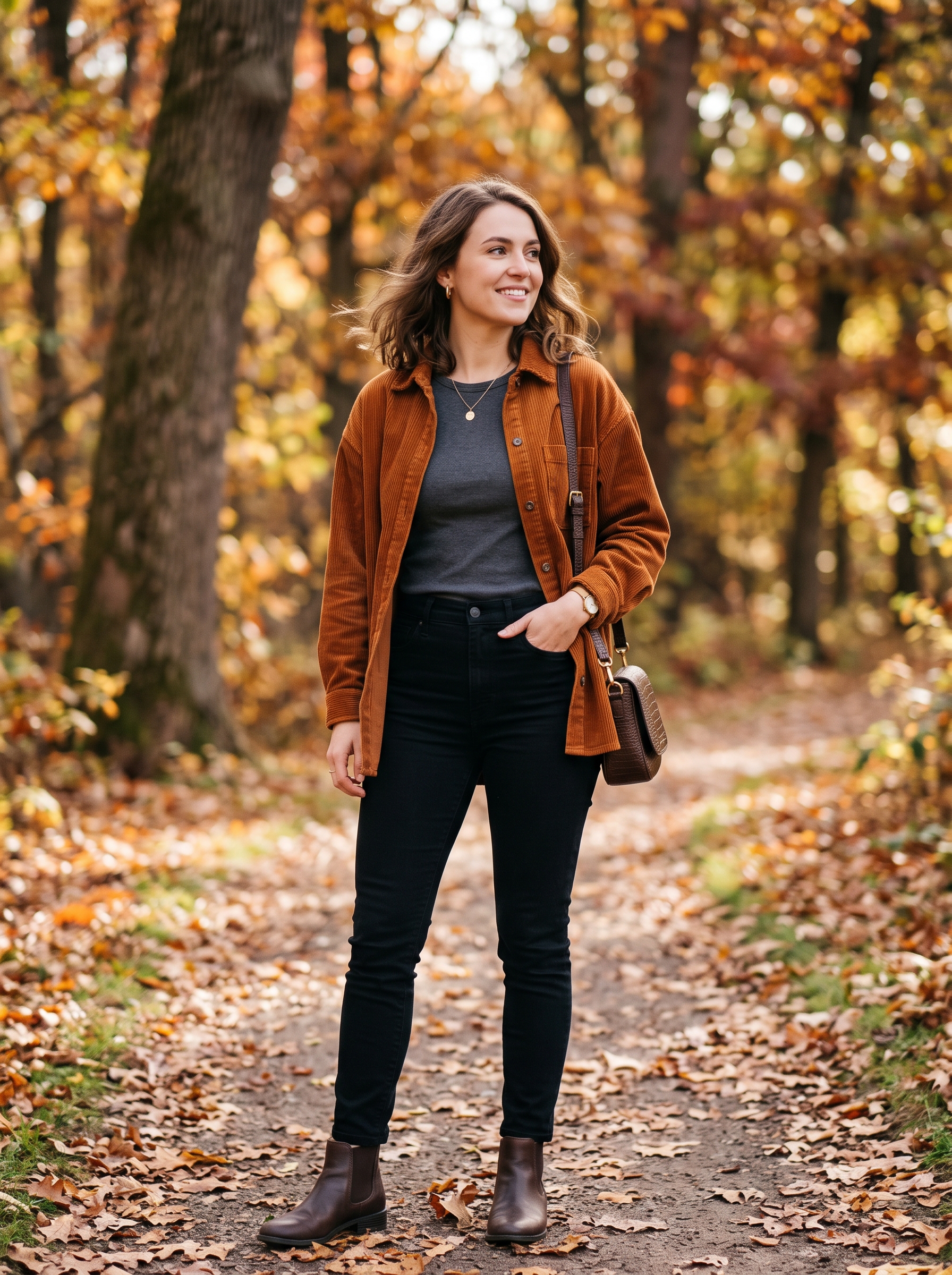 Corduroy Overshirt With Black Jeans