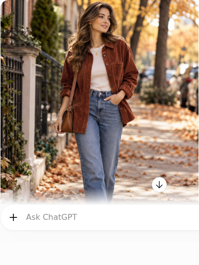 Corduroy Overshirt With Straight Jeans
