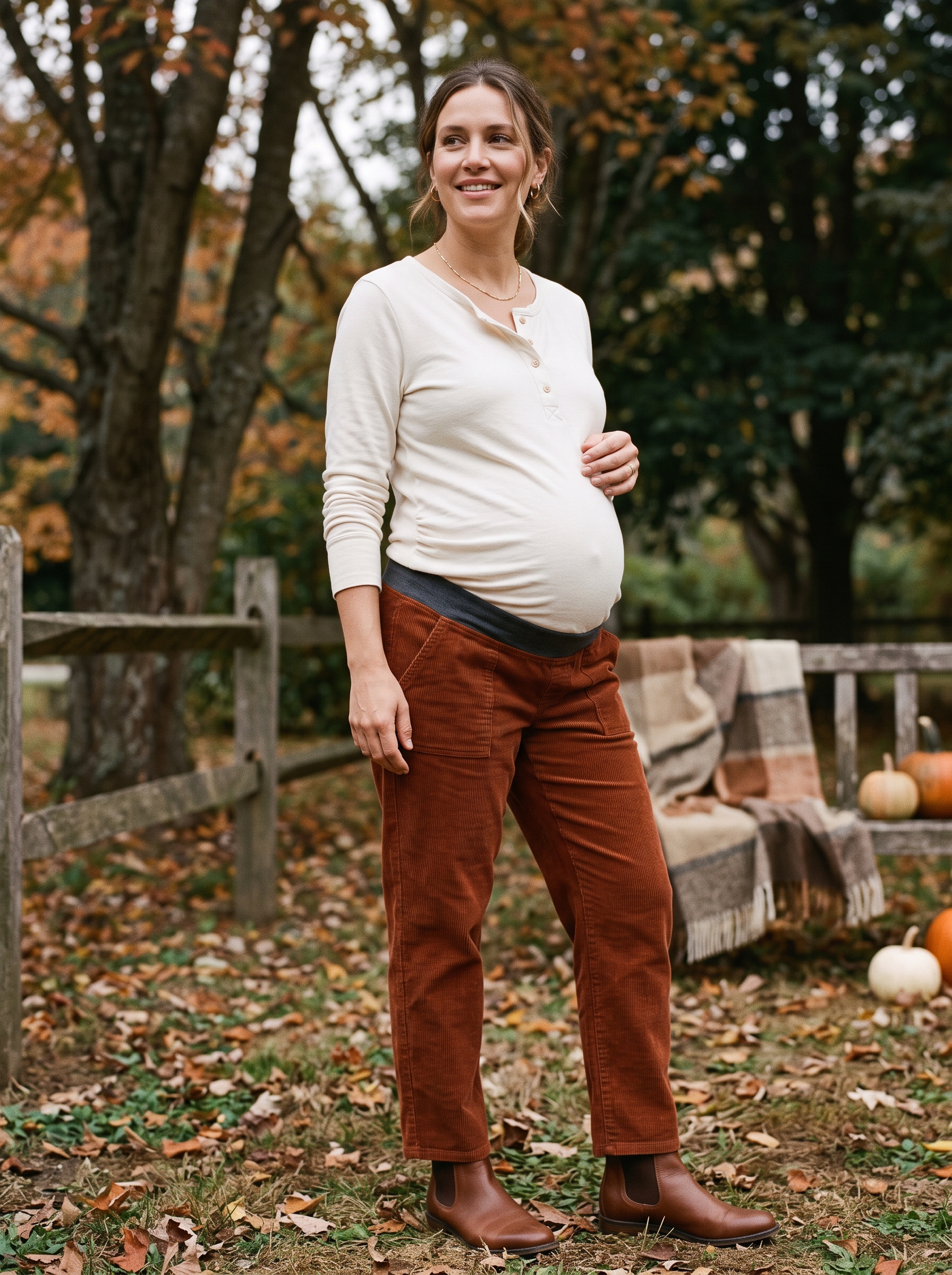 Corduroy Pants With Relaxed Henley