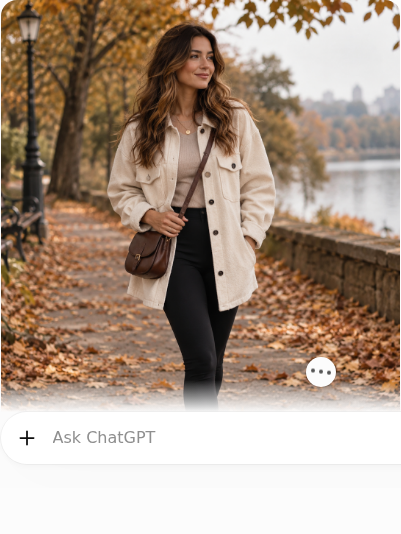 Cream Shacket With Black Leggings