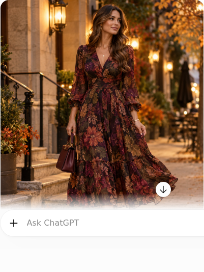 Dark Floral Dress With Suede Ankle Boots
