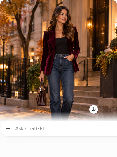 Dark Jeans With a Velvet Blazer