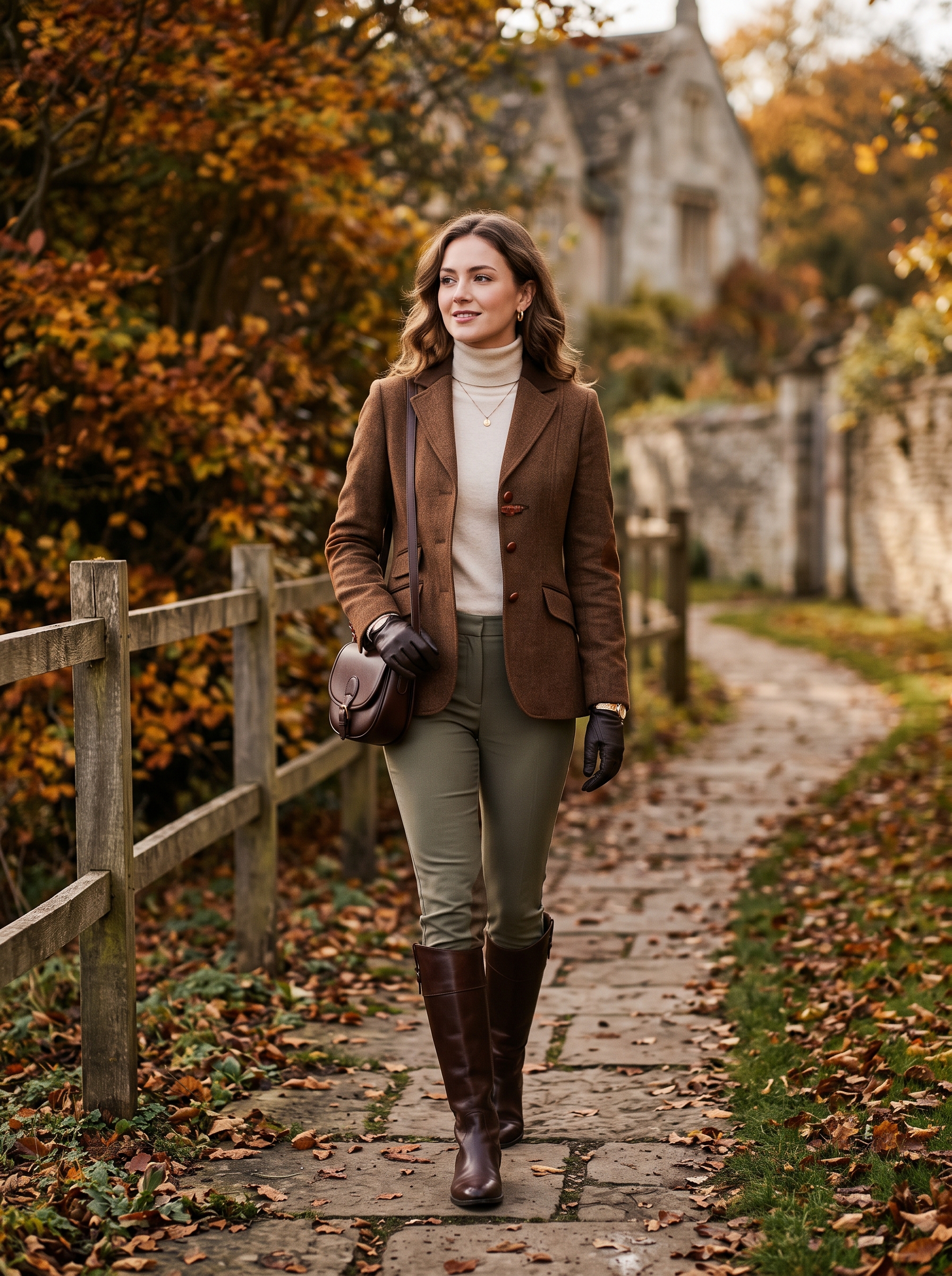 Equestrian Jacket With Riding Boots