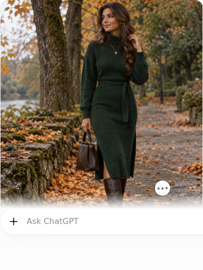 Forest Green Sweater Dress With Tall Boots