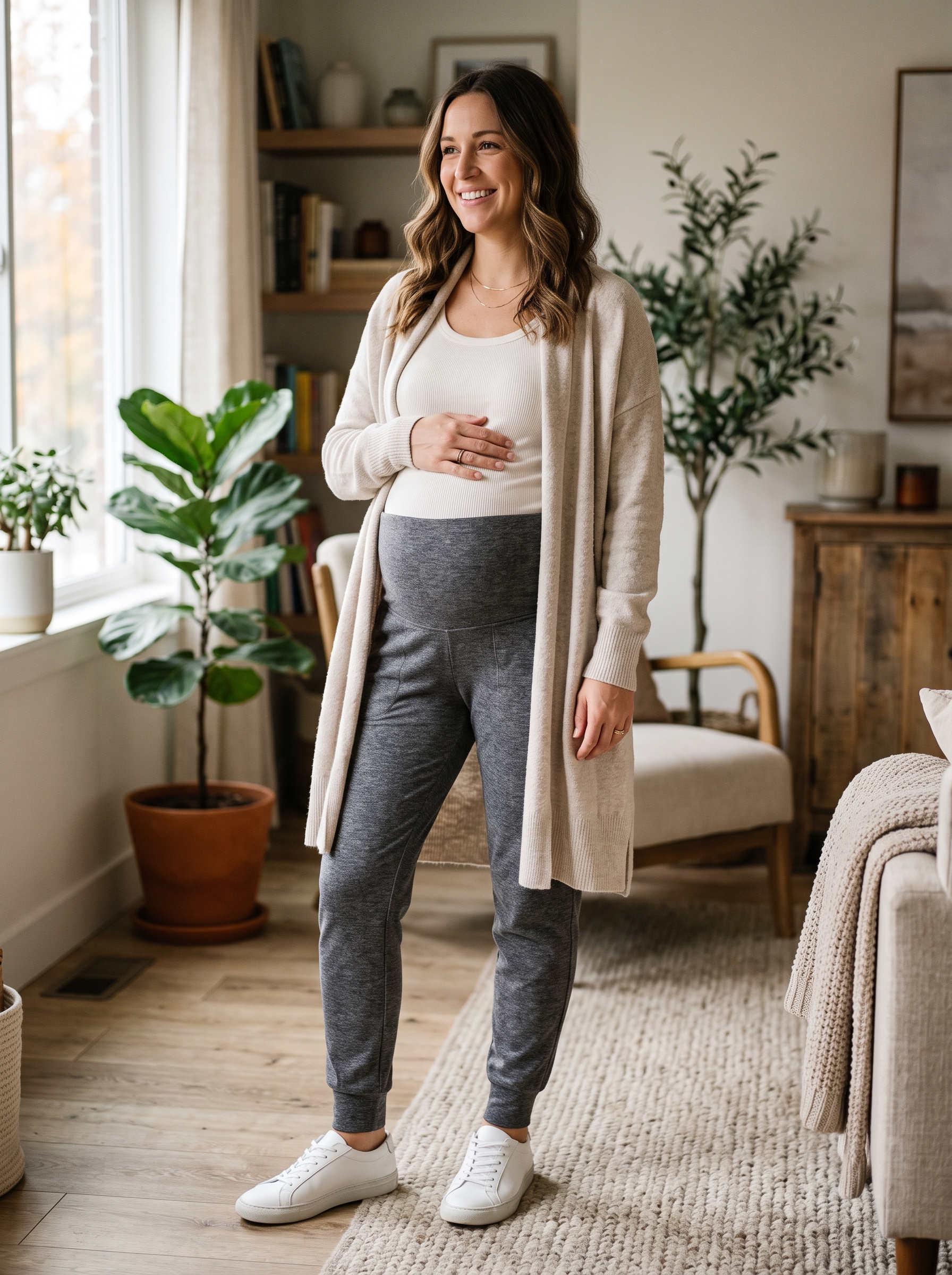 Joggers With Longline Cardigan