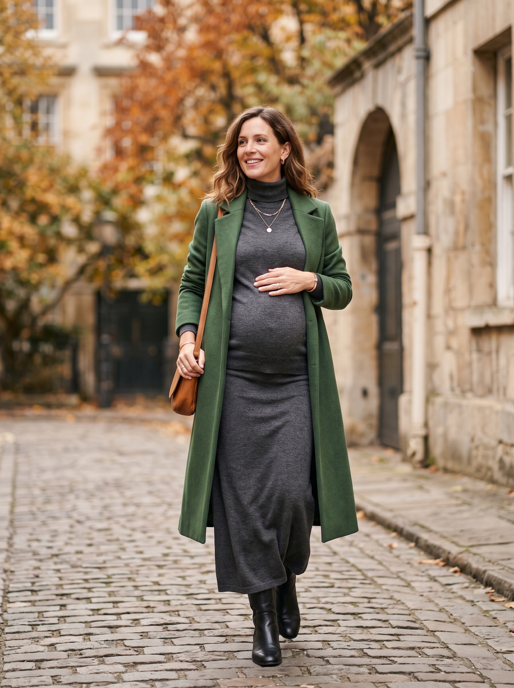 Knit Set With Long Coat