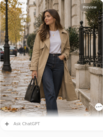 Light Trench Coat With White Tee and Dark Denim