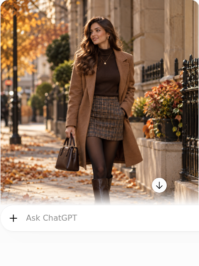 Mini Skirt With Tights and Tall Boots