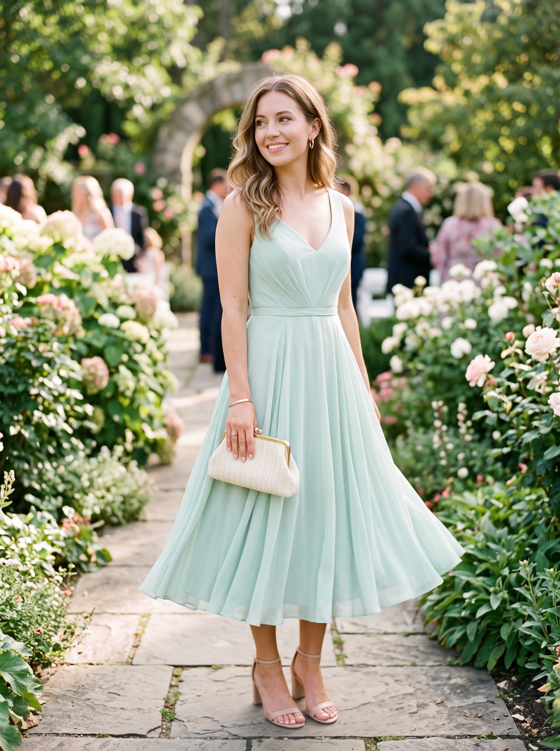 Mint Green Fit-and-Flare Dress
