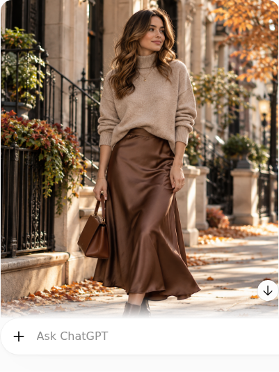 Mock-Neck Sweater With a Slip Skirt