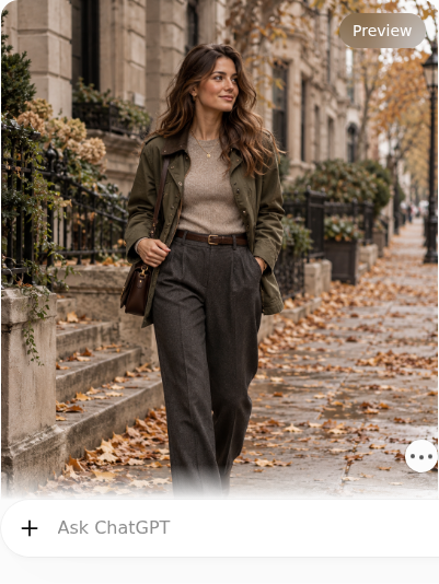 Olive Utility Jacket With Charcoal Trousers