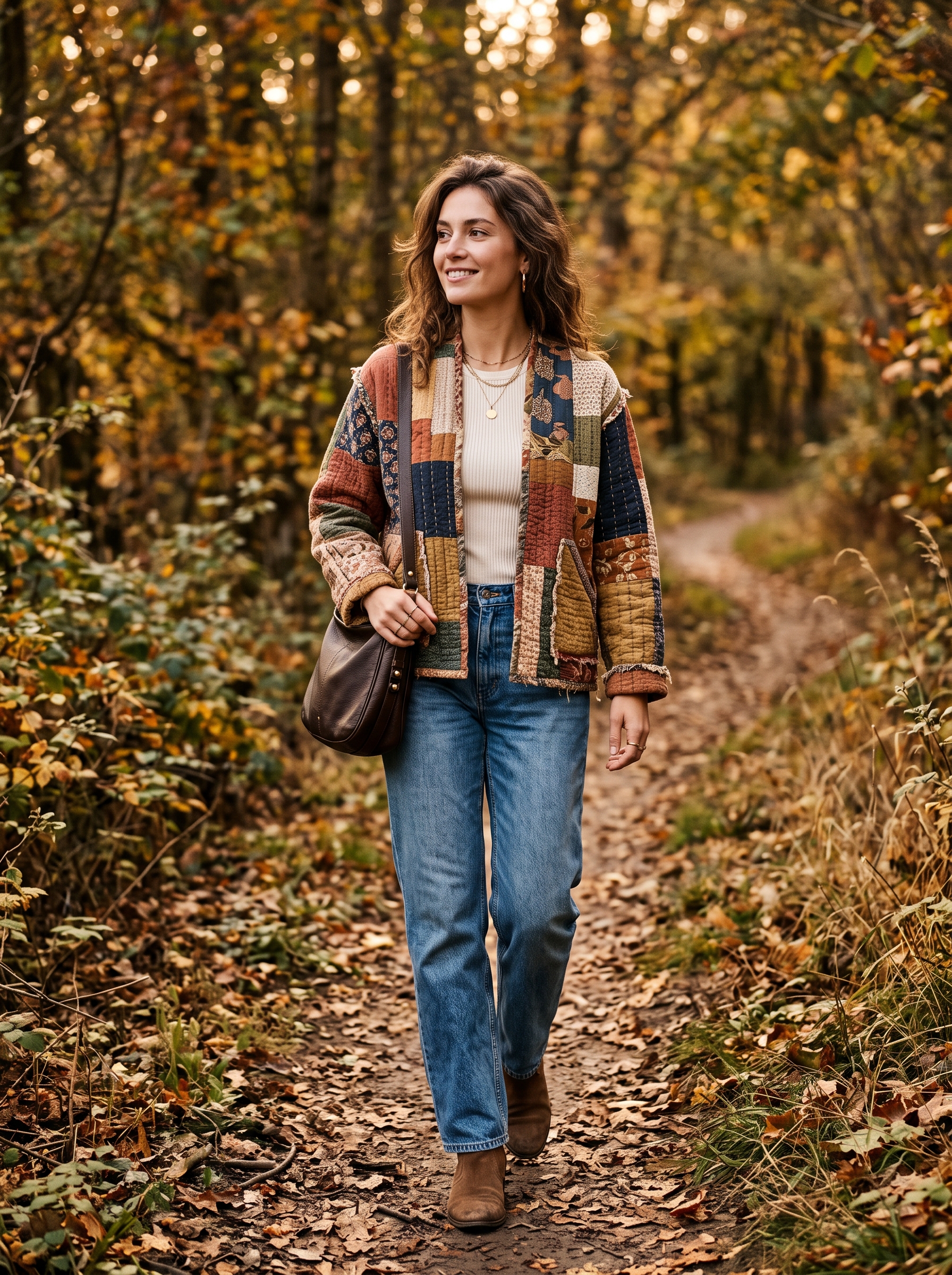 Patchwork Jacket With Relaxed Denim