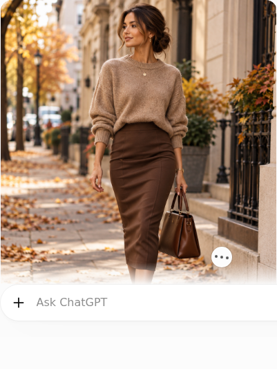 Pencil Skirt With a Relaxed Sweater