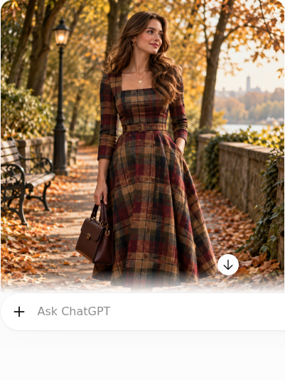 Plaid Fit-and-Flare Dress