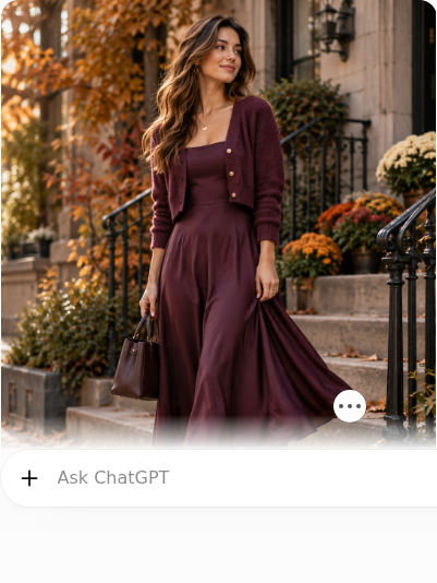 Plum Midi Dress With Cropped Cardigan