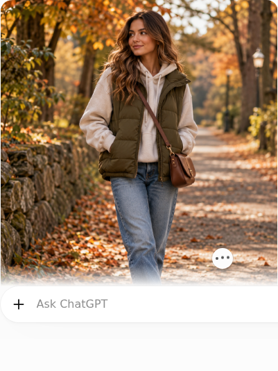 Quilted Vest With Hoodie and Relaxed Jeans